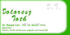 doloresz toth business card